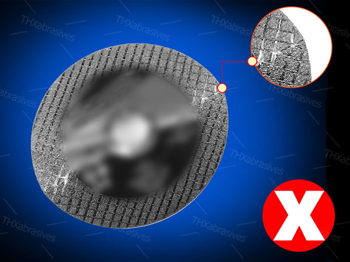 Do not use cutting wheel if broken